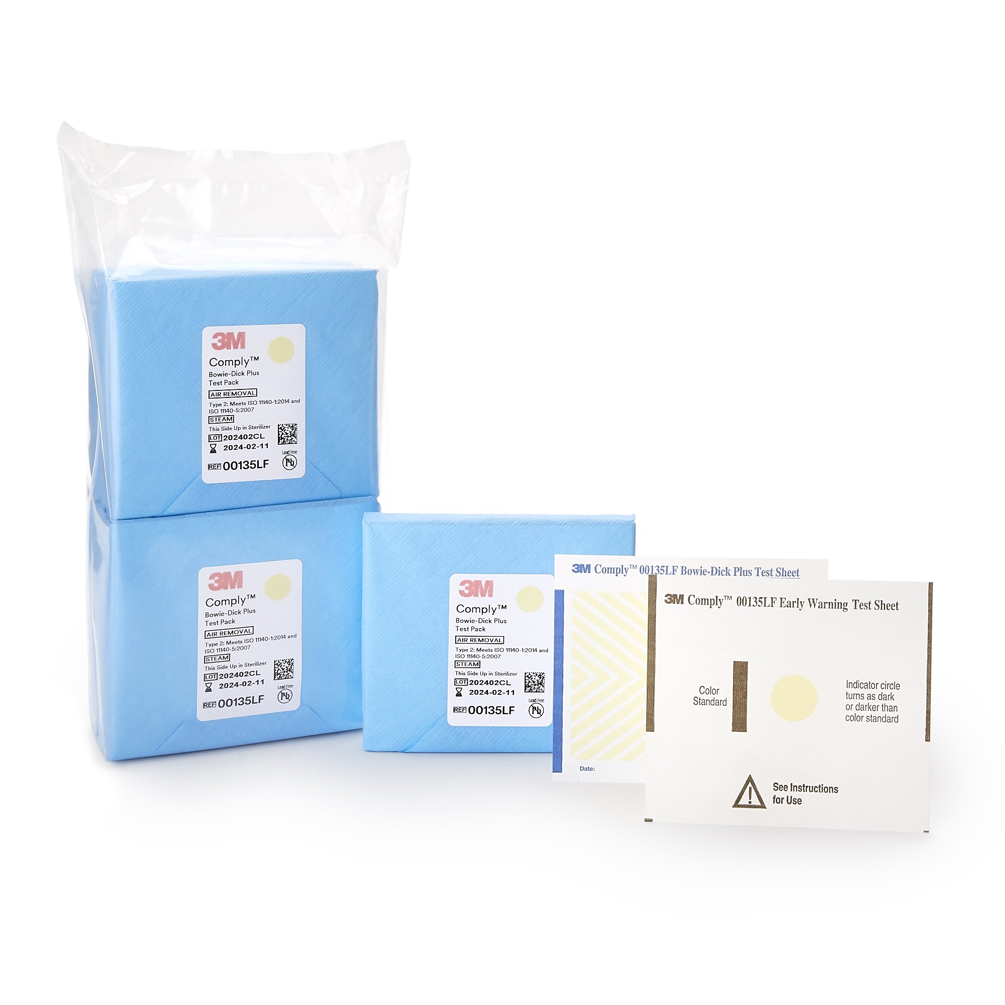 Test Kit Comply™ Sterilization Bowie-Dick Test Pack Steam (6PK/BG 5BG/CS) by Solventum Corporation  ID 00135LF